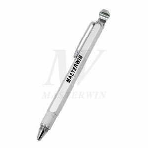 Многофункционална писалка за инструменти 6 в 1 със стилус / линийка / държач за мобилен телефон / отварящ се / отвертка