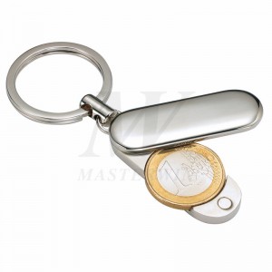 Метален държач за ключове със съхранение на монети в евро (за $ 1 евро монета) _B62729